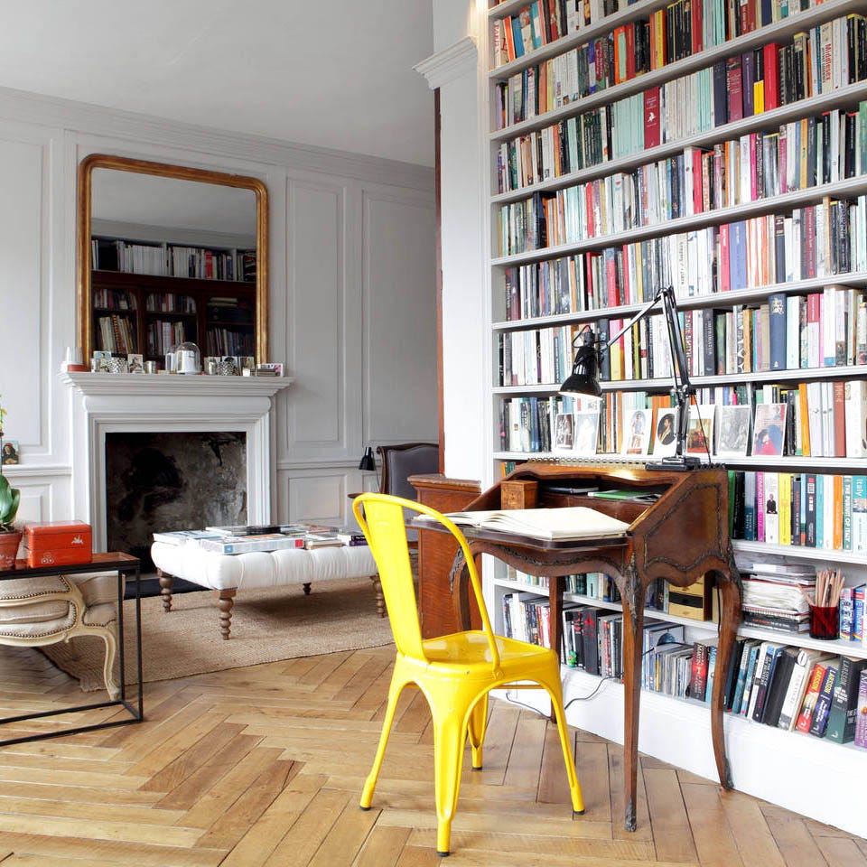 Wood, Room, Interior design, Floor, Flooring, Shelf, Furniture, Shelving, Home, Publication, 