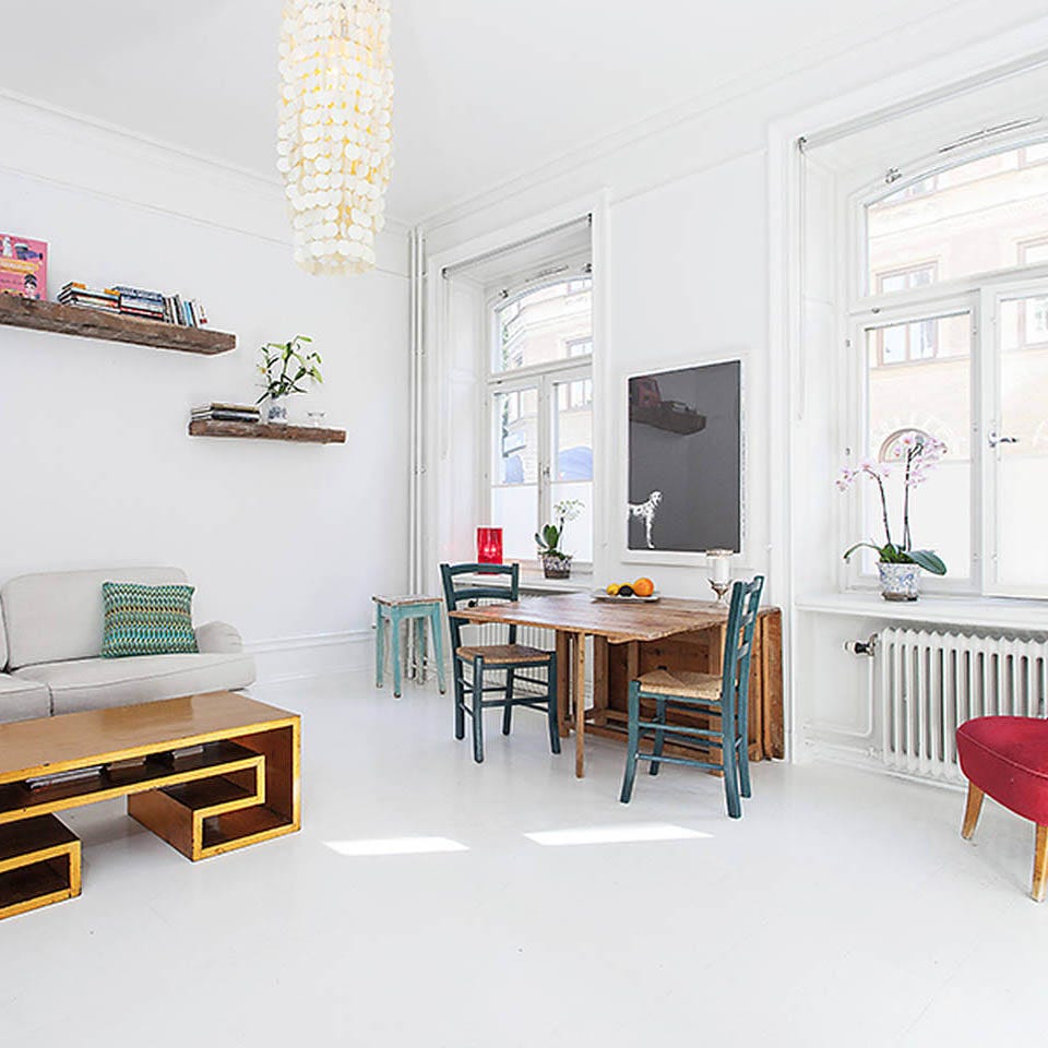 Room, Green, Interior design, Floor, Furniture, Table, Ceiling, Wall, Home, Interior design, 