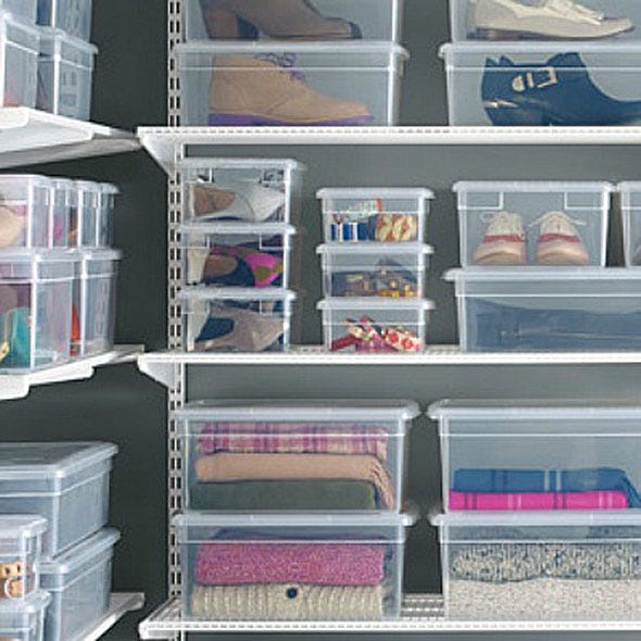Product, Shelving, Magenta, Rectangle, Collection, Shelf, Walking shoe, Plastic, Transparent material, Retail, 