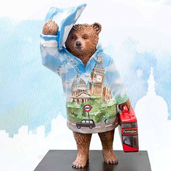 Bottle, Snout, Toy, Animal figure, Illustration, Carbonated soft drinks, Grizzly bear, Bear, Rodent, 