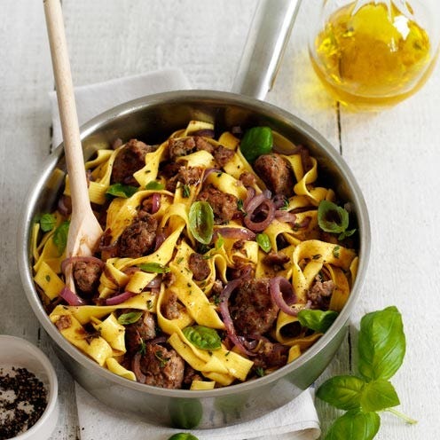 Sausage Meatball Pappardelle