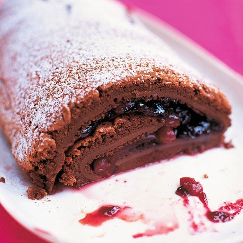 Dish, Food, Cuisine, Dessert, Ingredient, Baked goods, Roulade, Chocolate, Chocolate cake, Produce, 