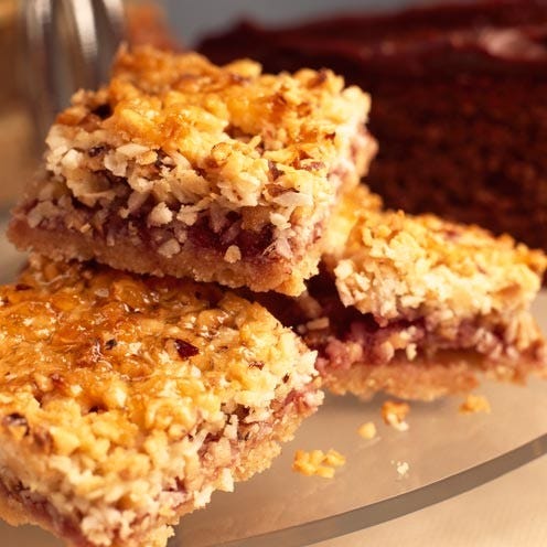 Dish, Food, Cuisine, Ingredient, Baked goods, Dessert, Coconut bar, Streusel, Granola, Gluten, 