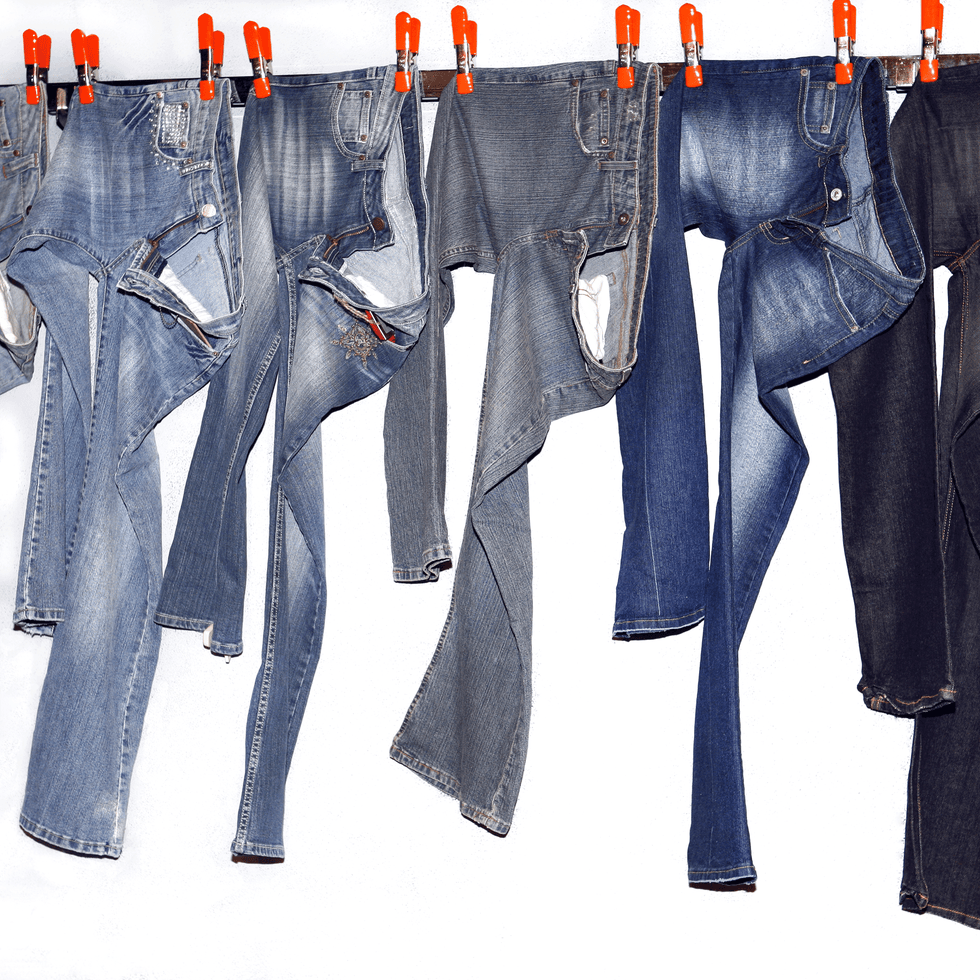 Blue, Denim, Textile, Standing, Red, Style, Line, Fashion, Electric blue, Carmine, 