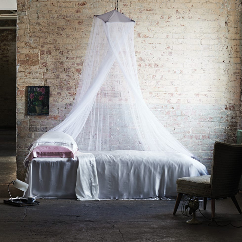 Floor, Room, Textile, Interior design, Mosquito net, Style, Linens, Flooring, Wedding dress, Light fixture, 