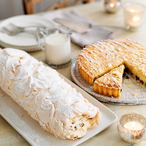 best yule log recipes maple pecan meringue roulade
