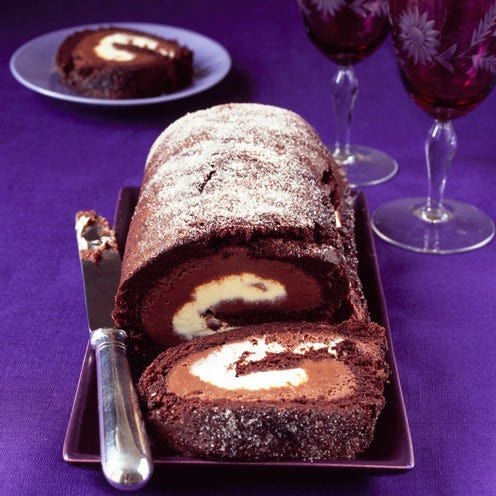 best yule log recipes chocolate and chestnut roulade