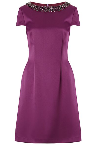 Dress, Sleeve, Textile, Magenta, One-piece garment, Purple, Pink, Formal wear, Day dress, Pattern, 