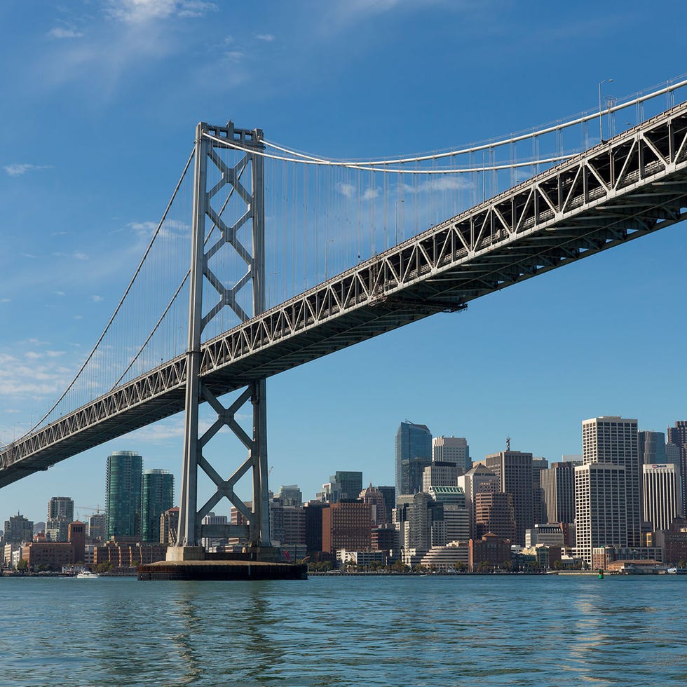 Sky, Metropolitan area, Urban area, Bridge, Water, City, Architecture, Tower block, Metropolis, Cityscape, 