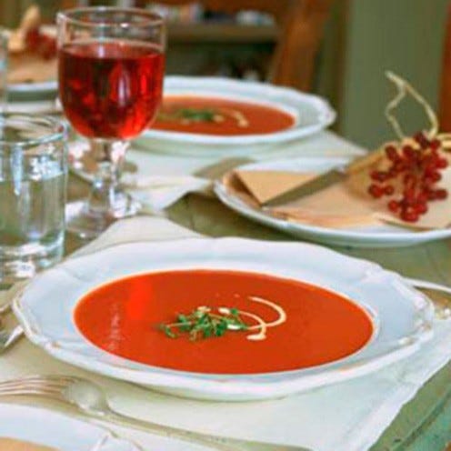 Serveware, Dishware, Tableware, Glass, Drinkware, Drink, Red, Dish, Soup, Stemware, 