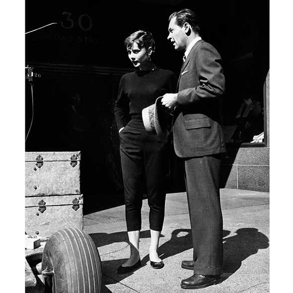 Hepburn High-Rise Vintage Wide Leg Ankle: Pink Peony - Blue Windows