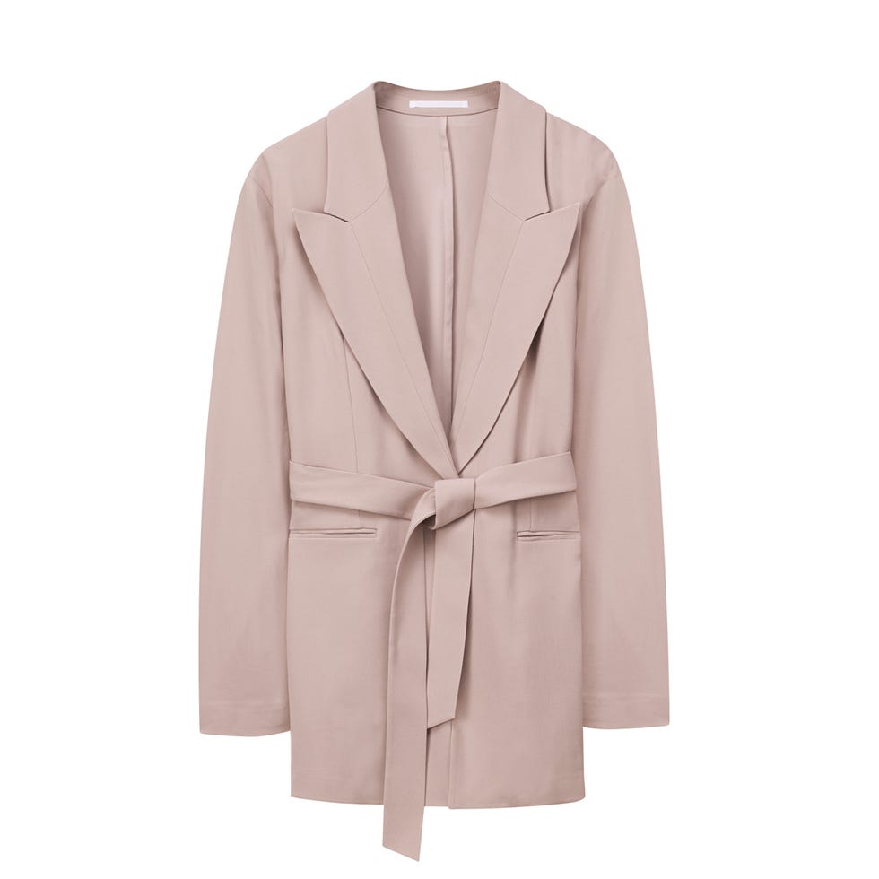 Clothing, Coat, Collar, Sleeve, Textile, Outerwear, Blazer, Button, Fashion, Tan, 