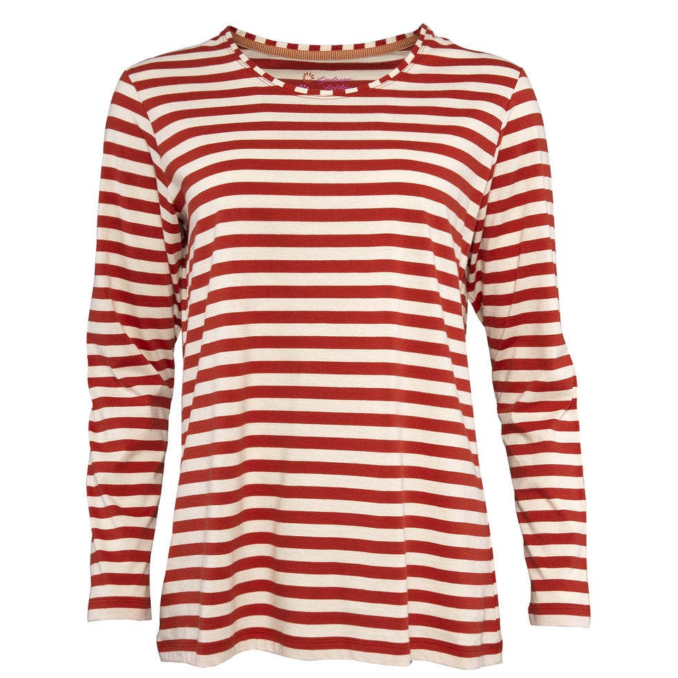 Product, Sleeve, Textile, Red, White, Orange, Pattern, Fashion, Neck, Peach, 