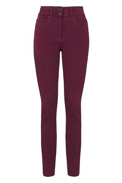 Clothing, Brown, Trousers, Denim, Jeans, Pocket, Standing, Waist, Maroon, Fashion design, 