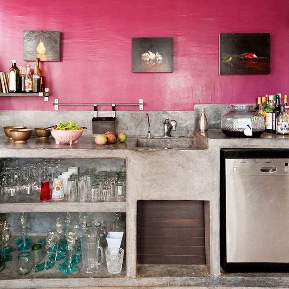 Room, Countertop, Interior design, Interior design, Major appliance, Kitchen, Picture frame, Kitchen appliance, Cabinetry, Stove, 