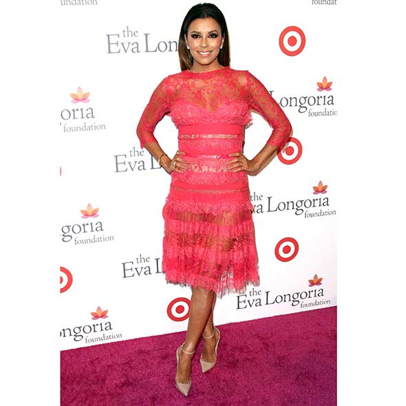 Sleeve, Dress, Red, Waist, Magenta, Pink, Facial expression, Style, One-piece garment, Formal wear, 