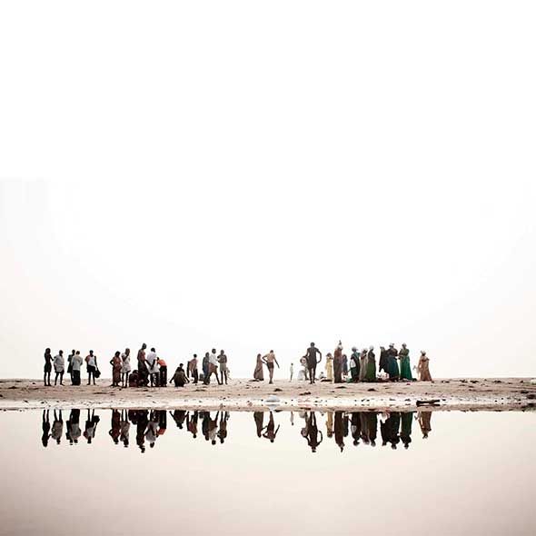 People, People in nature, Reflection, People on beach, Walking, Stock photography, 