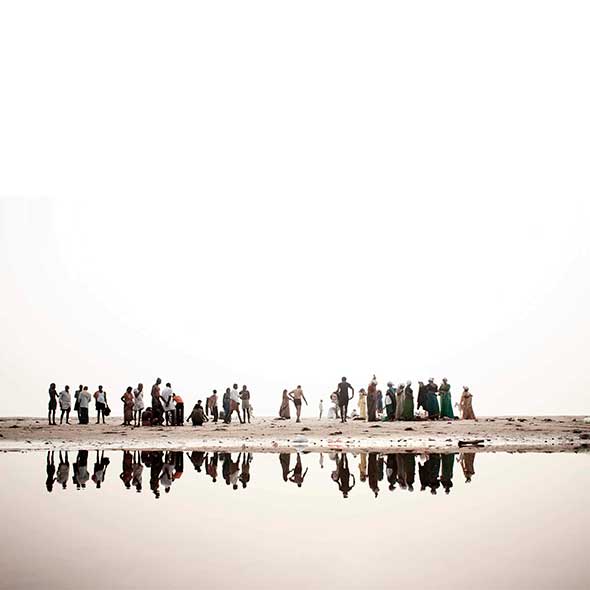 People, People in nature, Reflection, People on beach, Walking, Stock photography, 