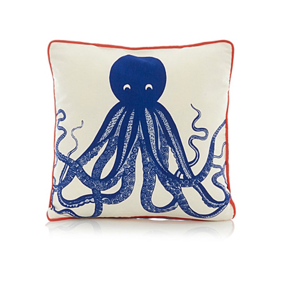 Blue, Textile, Cobalt blue, Octopus, Electric blue, Marine invertebrates, Creative arts, Cephalopod, Illustration, Invertebrate, 