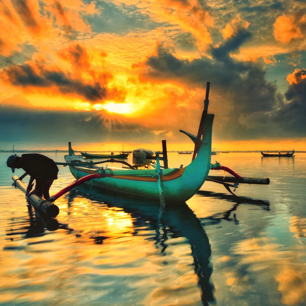 Cloud, Watercraft, Dusk, Boat, Reflection, Sunrise, Sunset, Liquid, Evening, Gondola, 