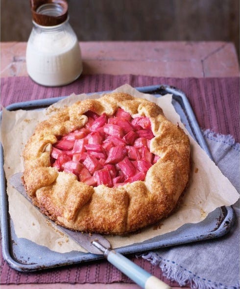 rhubarb galette april recipe