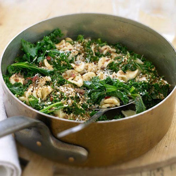kale, anchovy and crispy breadcrumbs with orecchiette best kale recipes