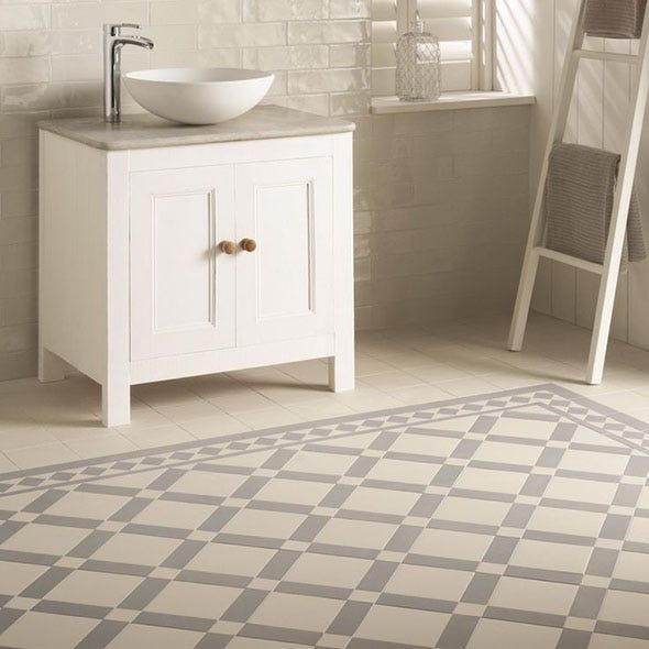 Floor, Flooring, Room, Interior design, Drawer, Tile, White, Furniture, Cabinetry, Bathroom cabinet, 
