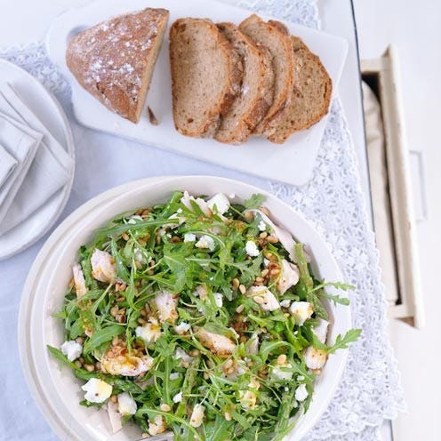 Food, Cuisine, Salad, Ingredient, Dish, Meal, Leaf vegetable, Dishware, Tableware, Plate, 