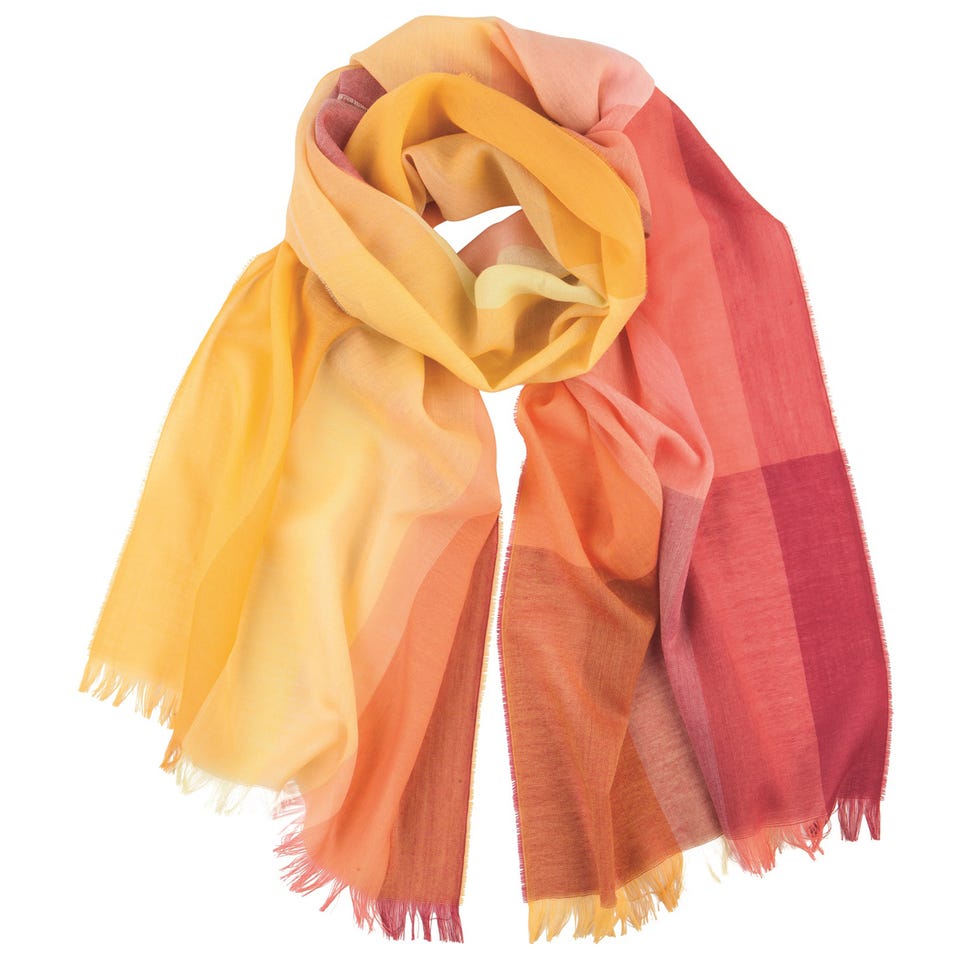 Yellow, Collar, Textile, Wrap, Stole, Orange, Amber, Beige, Peach, Shawl, 