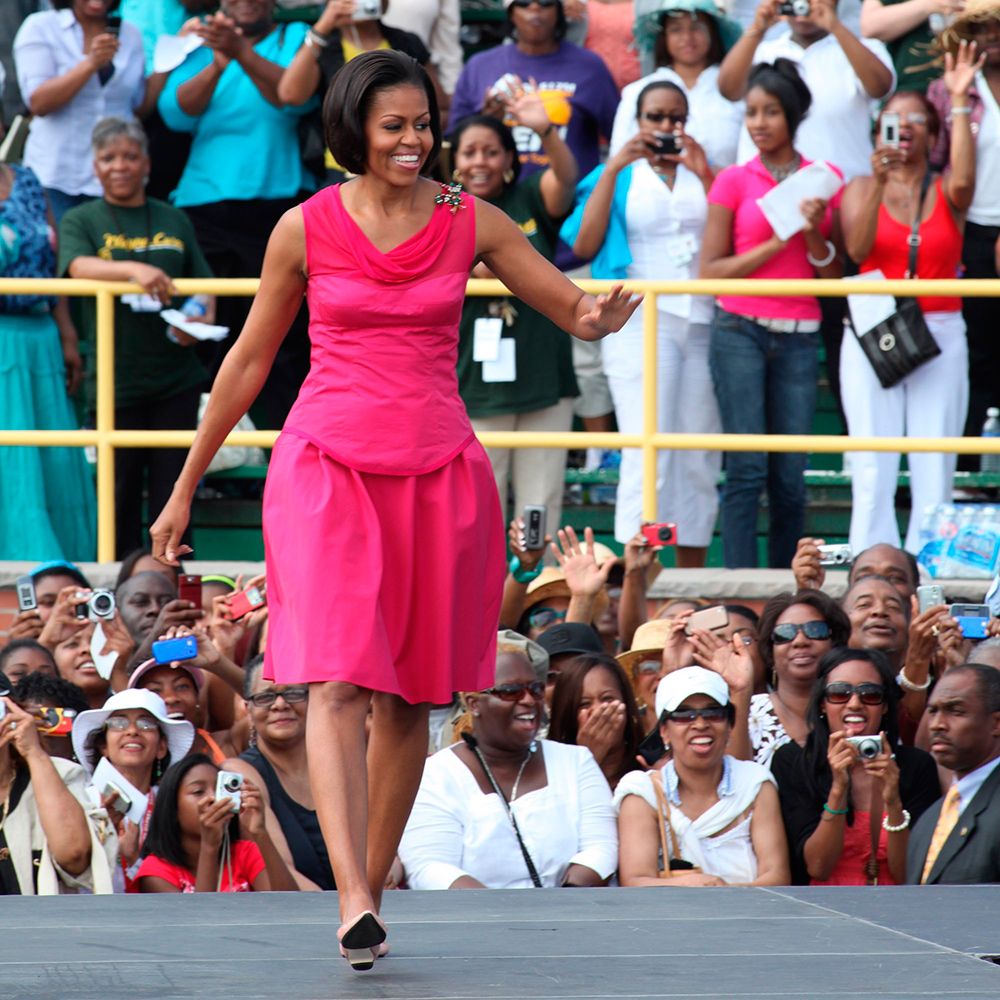 Michelle obama outlet pink dress