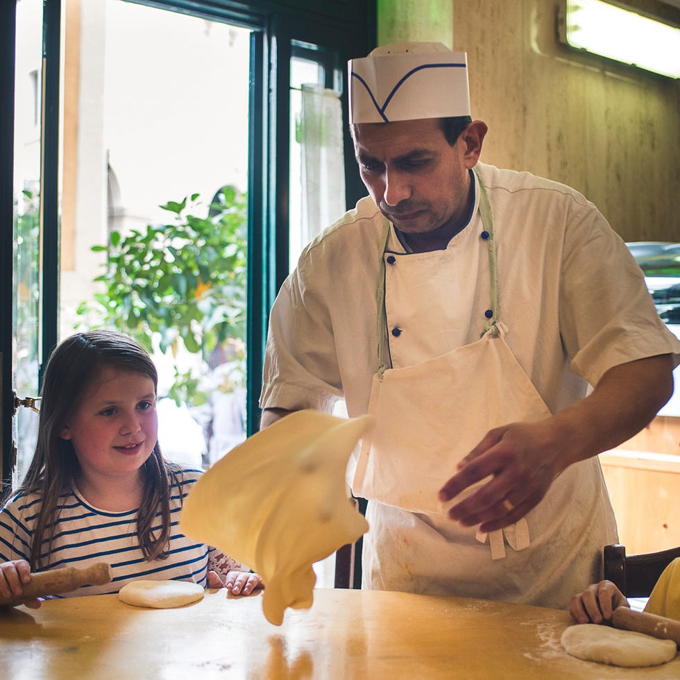 Cook, Hand, Table, Chef, Tableware, Cooking, Chef's uniform, Plate, Countertop, Kitchen, 