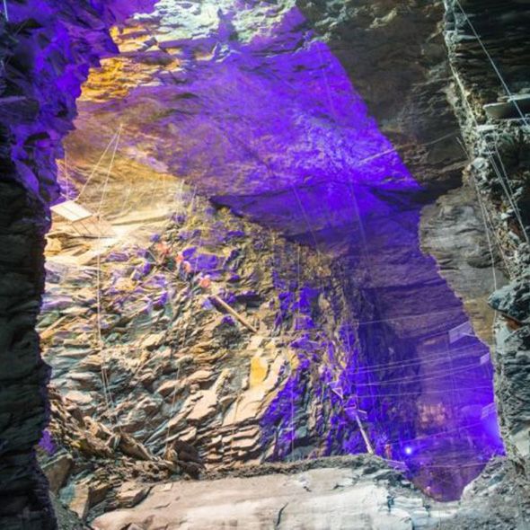 Purple, Violet, Formation, Lavender, Colorfulness, Geology, Natural material, Electric blue, Cave, Fault, 