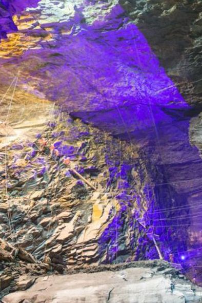 Purple, Violet, Formation, Lavender, Colorfulness, Geology, Natural material, Electric blue, Cave, Fault, 