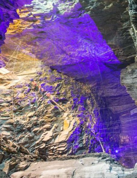 Purple, Violet, Formation, Lavender, Colorfulness, Geology, Natural material, Electric blue, Cave, Fault, 