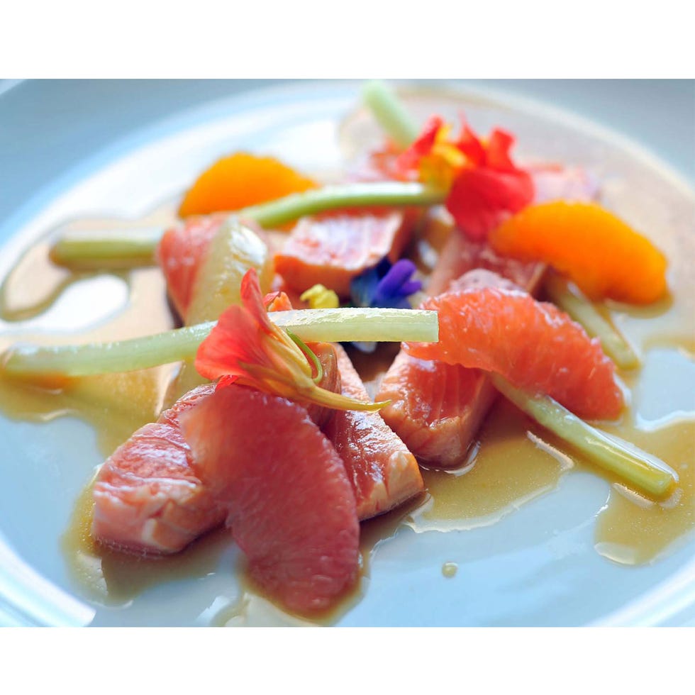 Food, Dishware, Ingredient, Cuisine, Seafood, Recipe, Scampi, Garnish, Produce, Plate, 