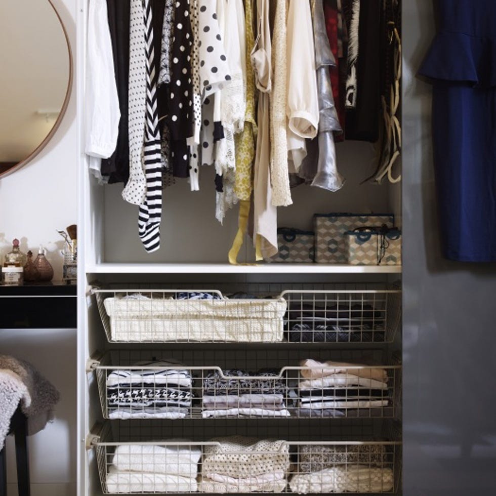 Room, Clothes hanger, Collection, Closet, Home accessories, Shelving, Linens, 