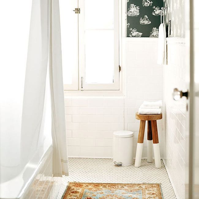 Interior design, Room, Floor, Flooring, Fixture, Shower curtain, Stool, Window treatment, Curtain, Door, 