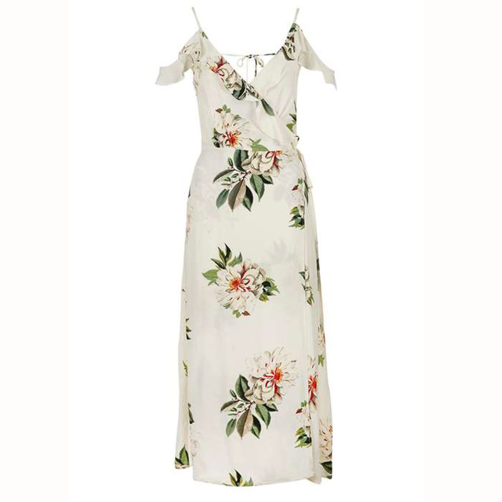 Product, Textile, One-piece garment, Pattern, Dress, Day dress, Peach, Pattern, Fashion design, Active shirt, 