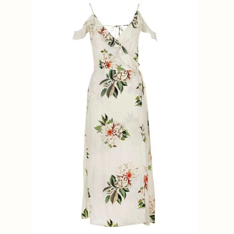 Product, Textile, One-piece garment, Pattern, Dress, Day dress, Peach, Pattern, Fashion design, Active shirt, 