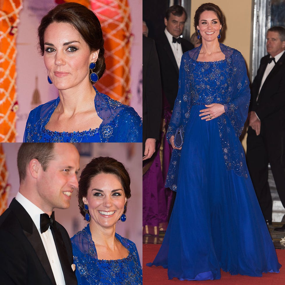 Facial expression, Blue, Event, Sari, Hairstyle, Cobalt blue, Ceremony, Makeover, Premiere, Wedding reception, 