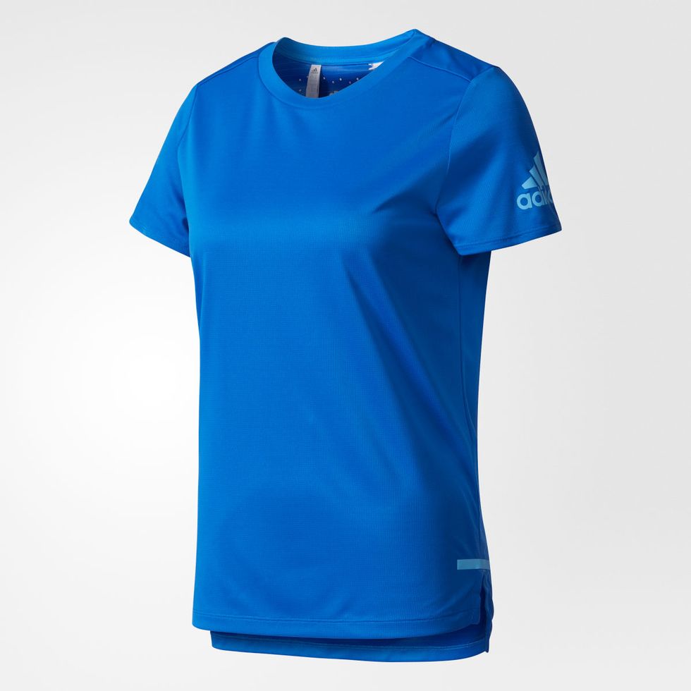 T-shirt, Clothing, Blue, Active shirt, White, Sleeve, Turquoise, Cobalt blue, Sportswear, Electric blue, 