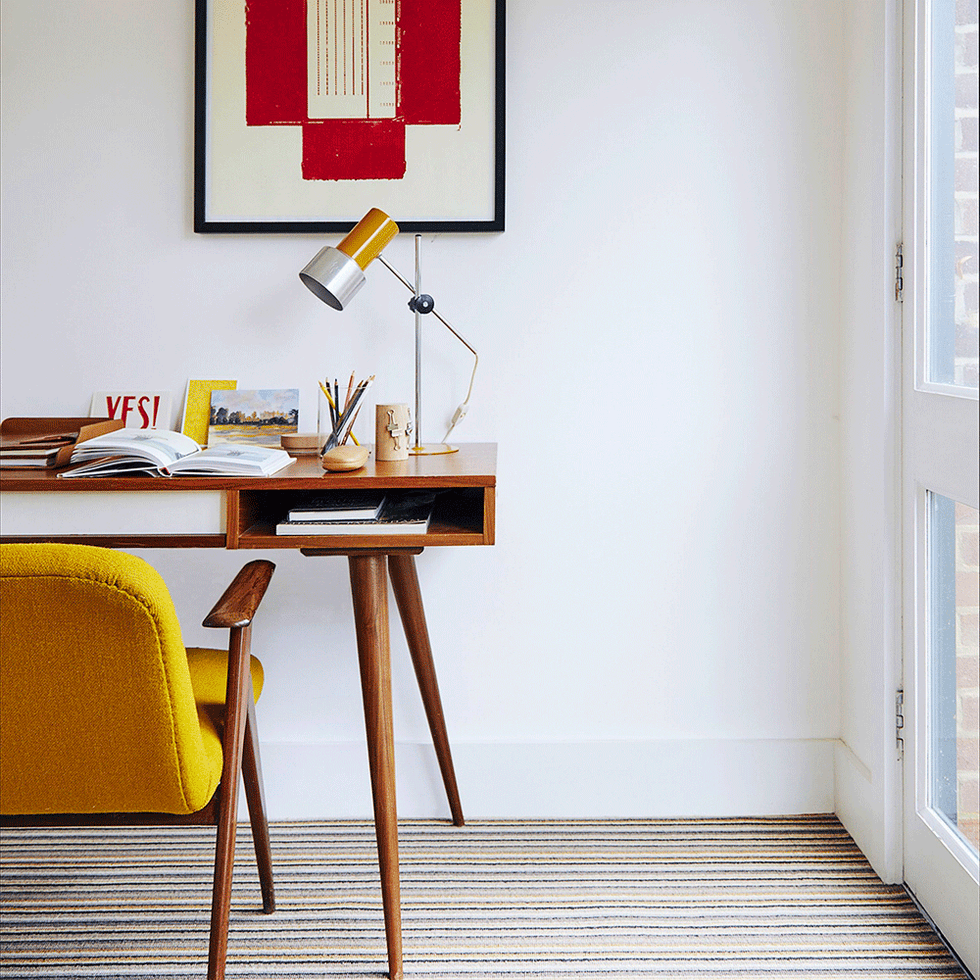 Furniture, Yellow, Room, Orange, Table, Red, Interior design, Floor, Chair, Desk, 