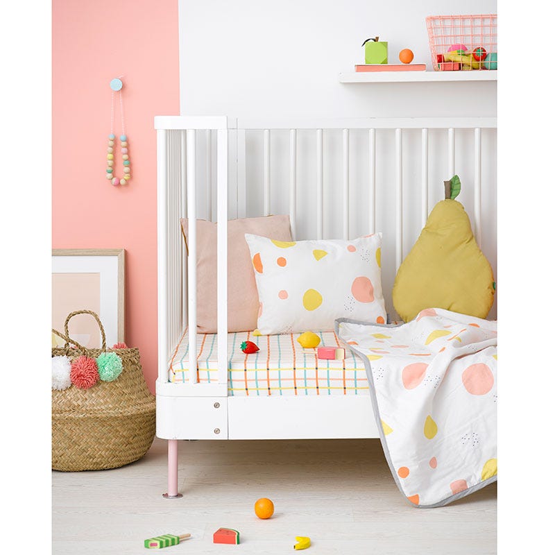 Product, Furniture, Orange, Bedding, Room, Yellow, Textile, Infant bed, Font, Linens, 