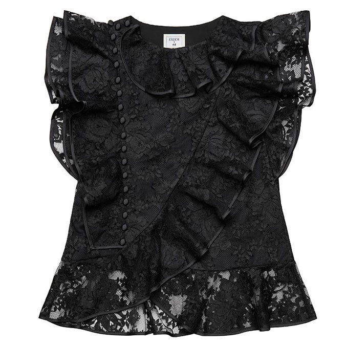 Clothing, Black, Blouse, Sleeve, Dress, Textile, Outerwear, Lace, Sleeveless shirt, T-shirt, 