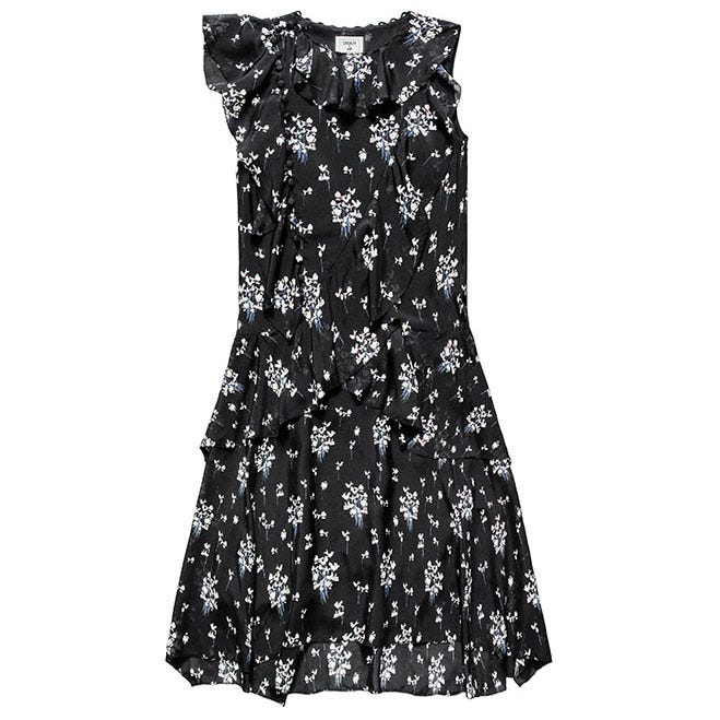Clothing, Dress, Day dress, Black, Cocktail dress, Sleeve, A-line, Neck, Little black dress, Pattern, 