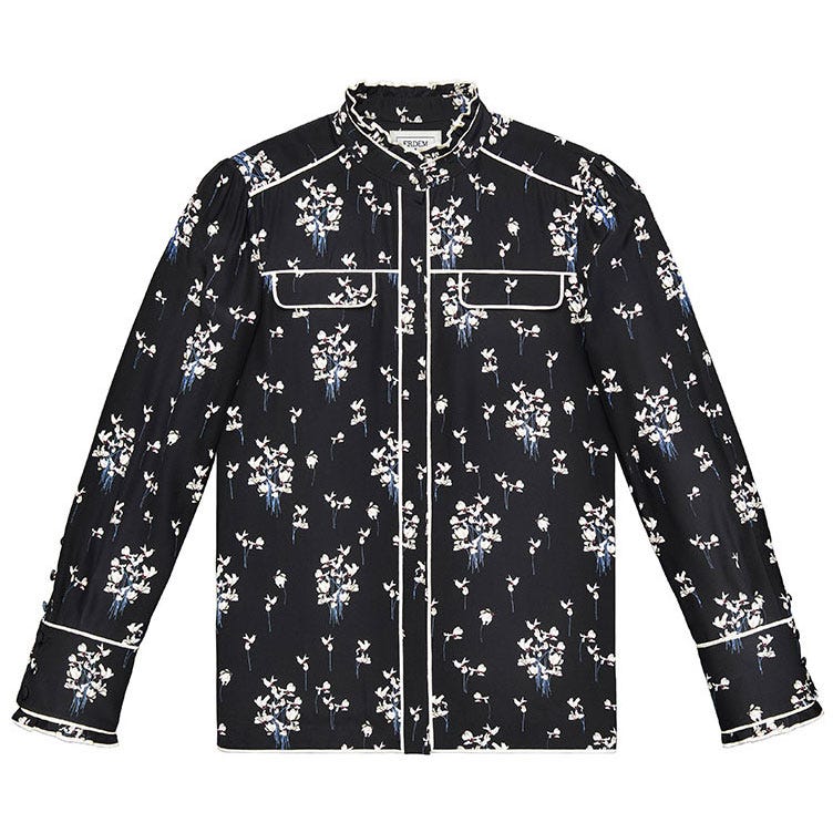 Clothing, Outerwear, Sleeve, Jacket, Blue, Pattern, Top, Collar, Denim, Shirt, 