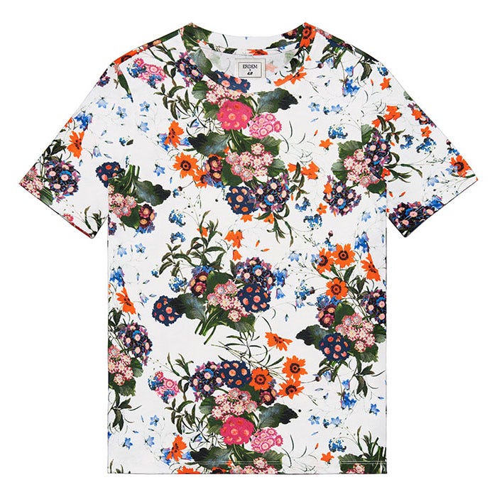 Clothing, Sleeve, T-shirt, Product, Top, Blouse, Pattern, Pattern, Wildflower, Button, 