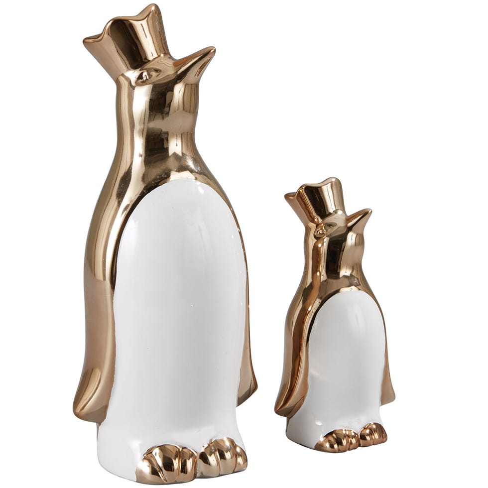 Penguin, Salt and pepper shakers, Tableware, Vase, Bird, Metal, Copper, 