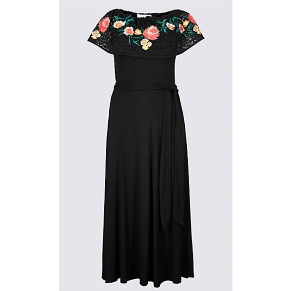 Clothing, Dress, Black, Day dress, Sleeve, Gown, Shoulder, Cocktail dress, Little black dress, A-line, 