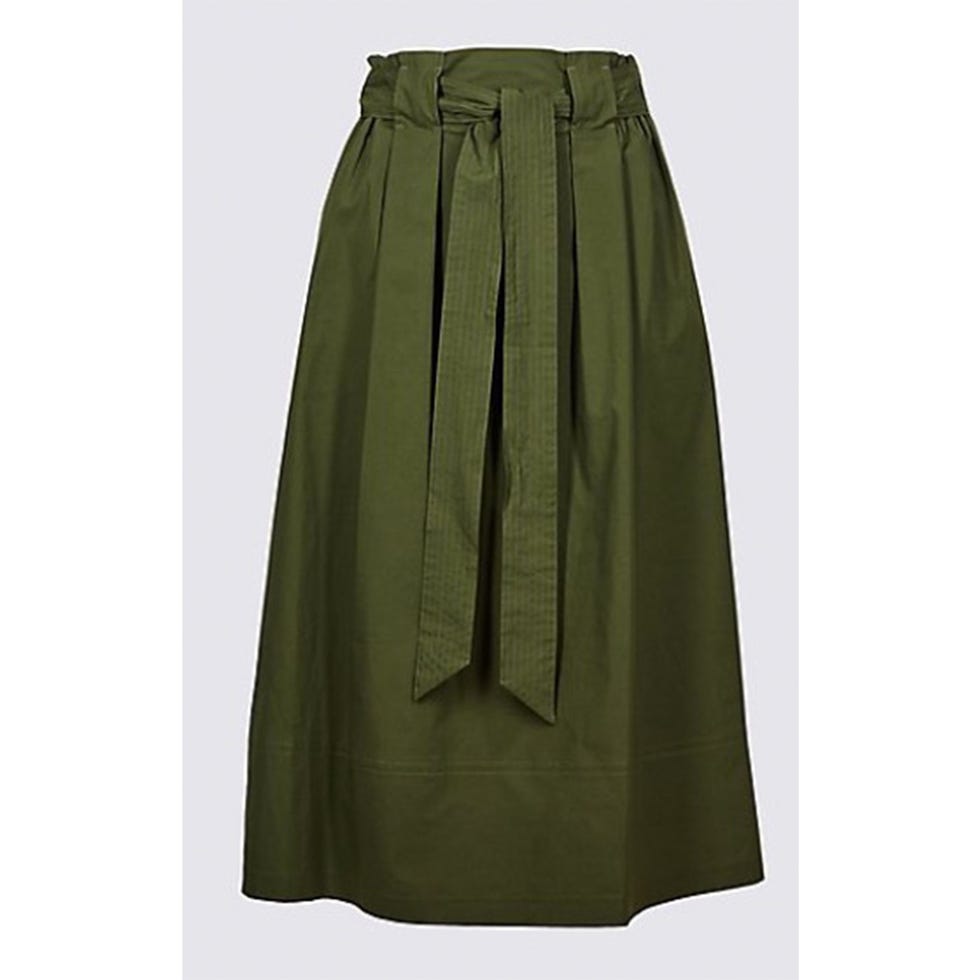 Clothing, Green, Khaki, A-line, Waist, Trousers, Beige, Pocket, 